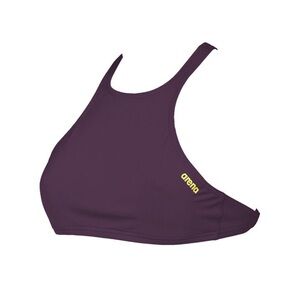 NEW Arena Swim Rule Breaker Crop Bikini Top Maroon Yellow XL NWT